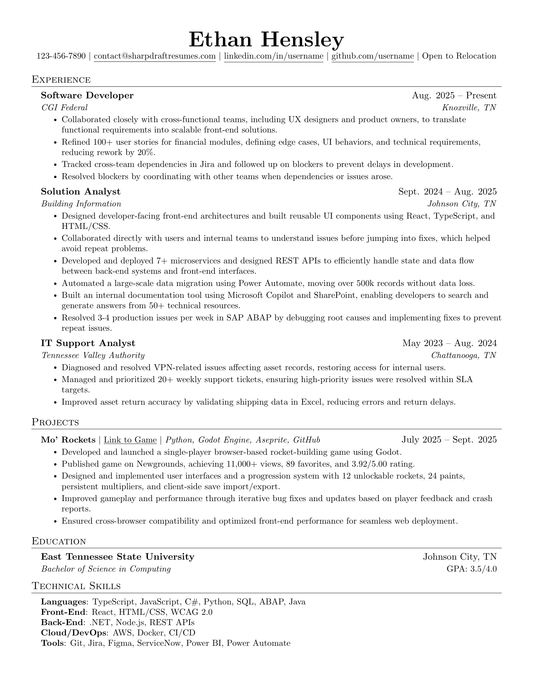 General Resume Example