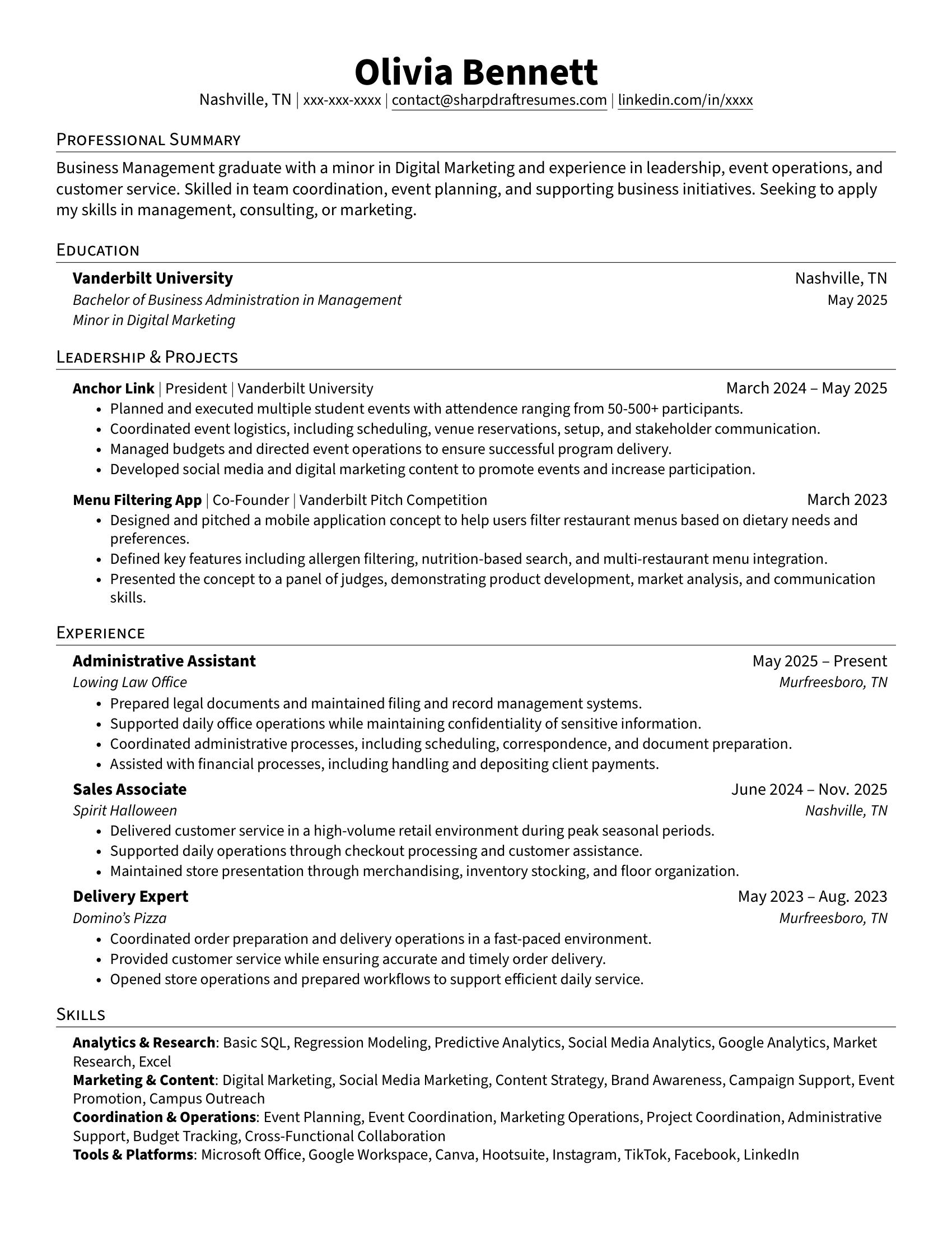 Sharp Draft Resume Background Sample